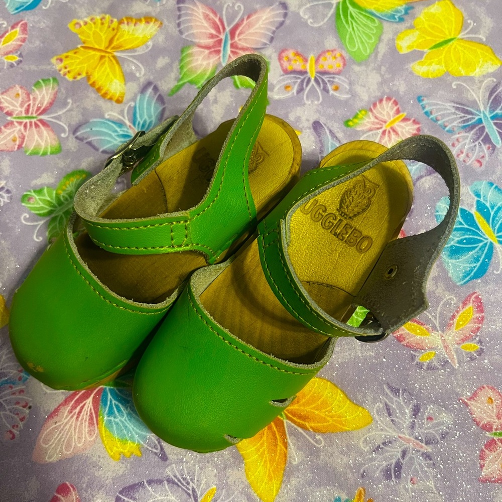 Kids Swedish clogs- green
